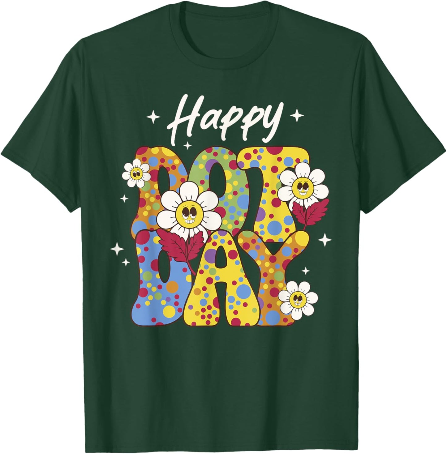 Happy Dot Day Colorful Polka Dots Kids Boys Girls Toddlers T-Shirt - T-Shirt | Forest