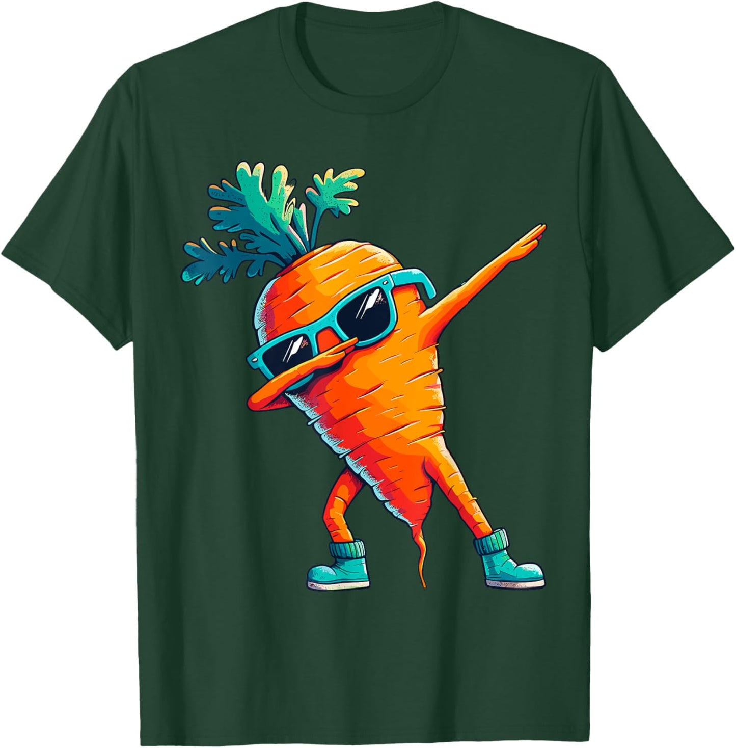 Carrot Dabbing Dance Sunglasses Fruit Lovers T-Shirt - T-Shirt | Forest