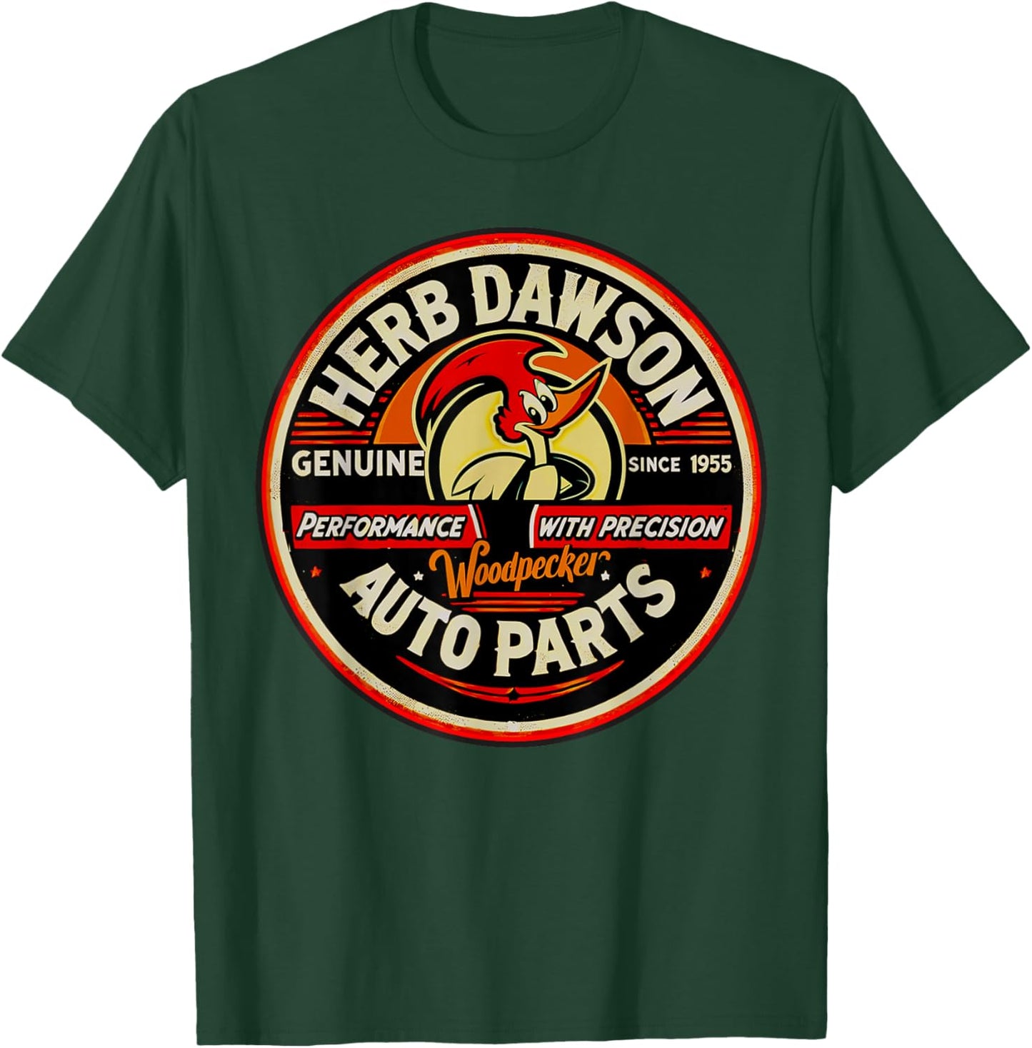 Retro Vintage Herb Dawson Clay Smith Cams Style Gas Station T-Shirt - T-Shirt | Forest