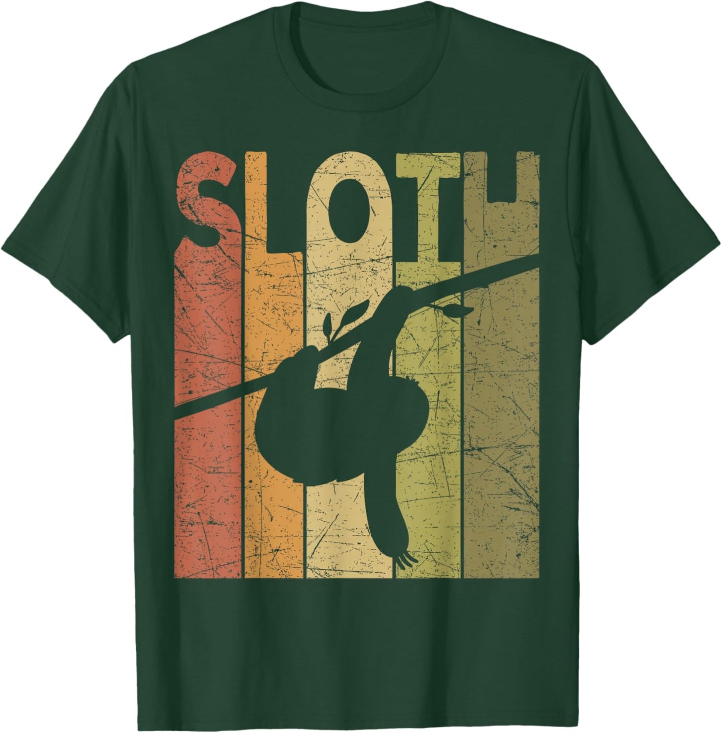 Sloth Vintage Lazy Sloth Retro Napping Sloth Lover T-Shirt - T-Shirt | Forest