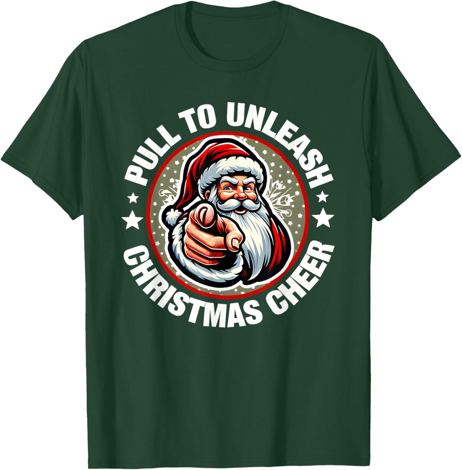 Santa, Pull My Finger, Christmas Holiday Fart Joke T-Shirt - T-Shirt | Forest