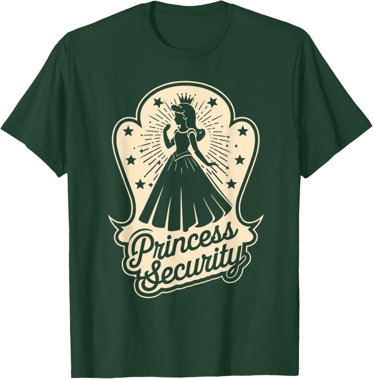 Princess Security Costume Cute Princess Girls Birthday T-Shirt - T-Shirt | Forest