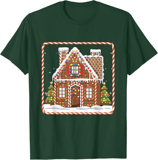 Gingerbread Cookies Christmas Baking Gingerbread House T-Shirt - T-Shirt | Forest