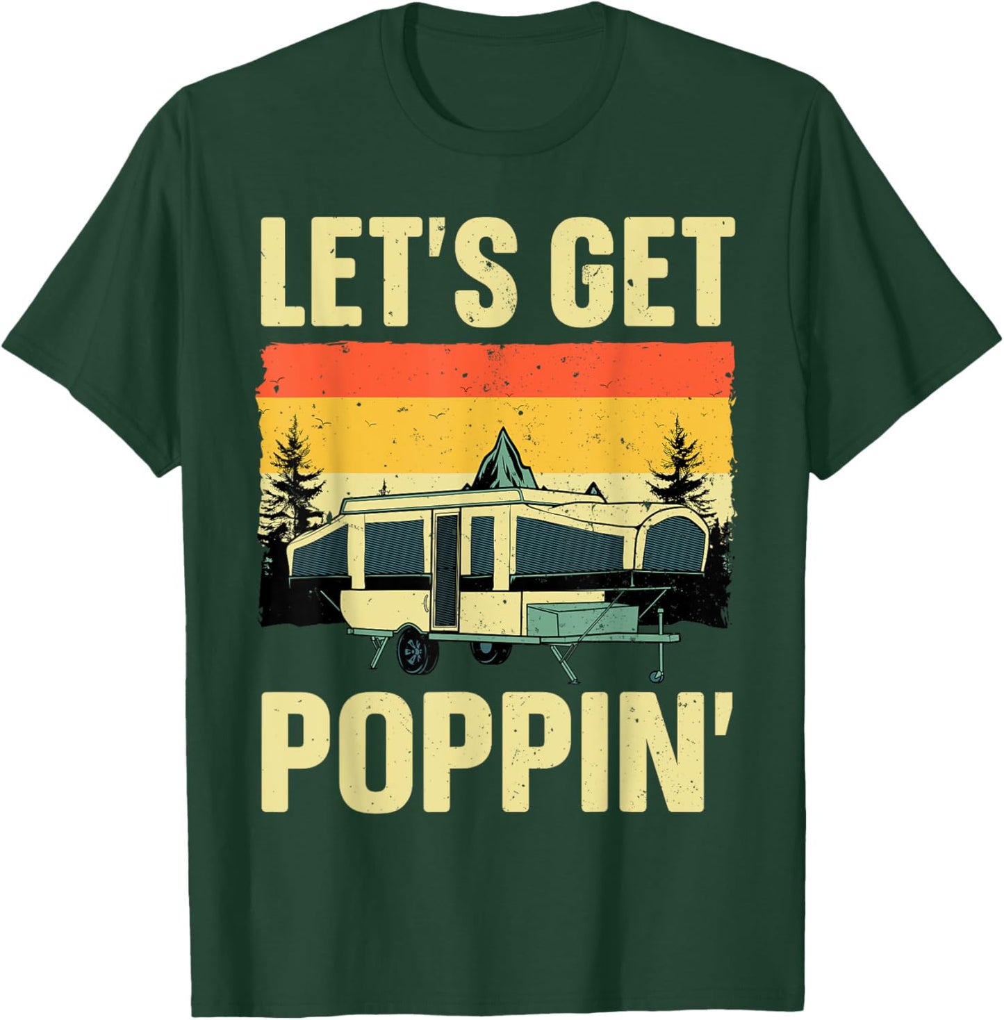 Funny Pop Up Camper Art Women Pop Up Trailer Camping T-Shirt - T-Shirt | Forest