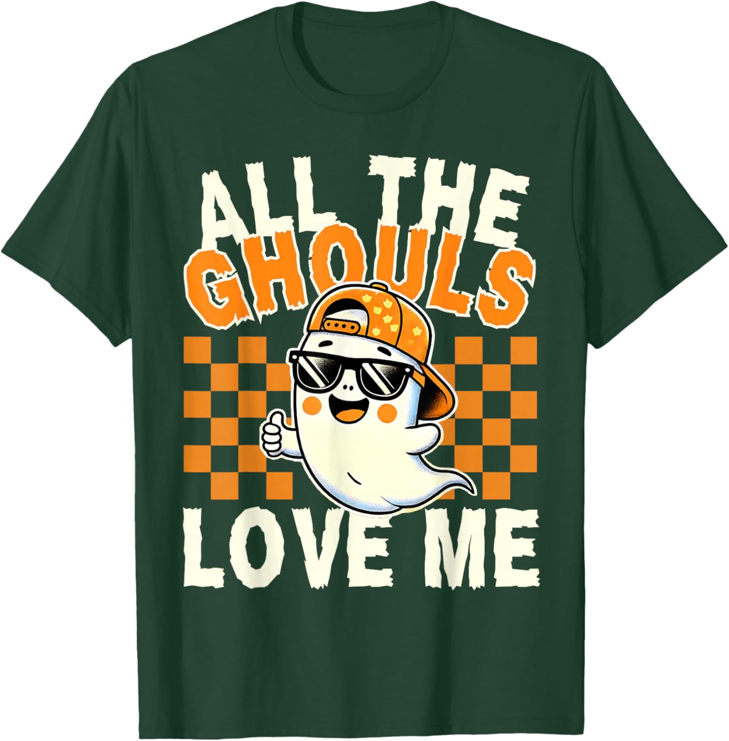 All The Ghouls Love Me Halloween Ghost Kids Boys Toddler T-Shirt - T-Shirt | Forest