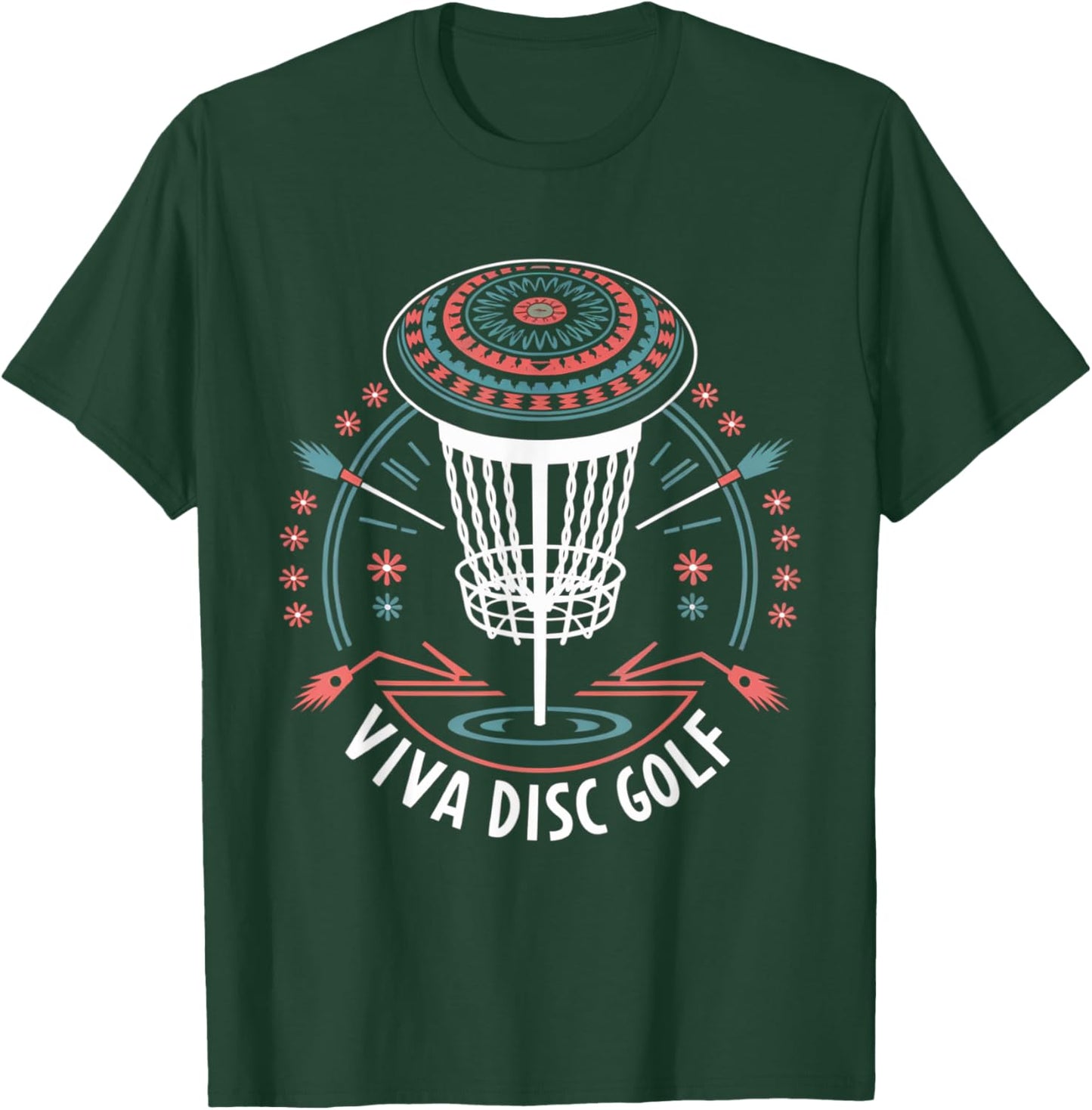 Funny Disc Golf Mexico Men Women Disc Golf Mexican Golfer T-Shirt - T-Shirt | Forest