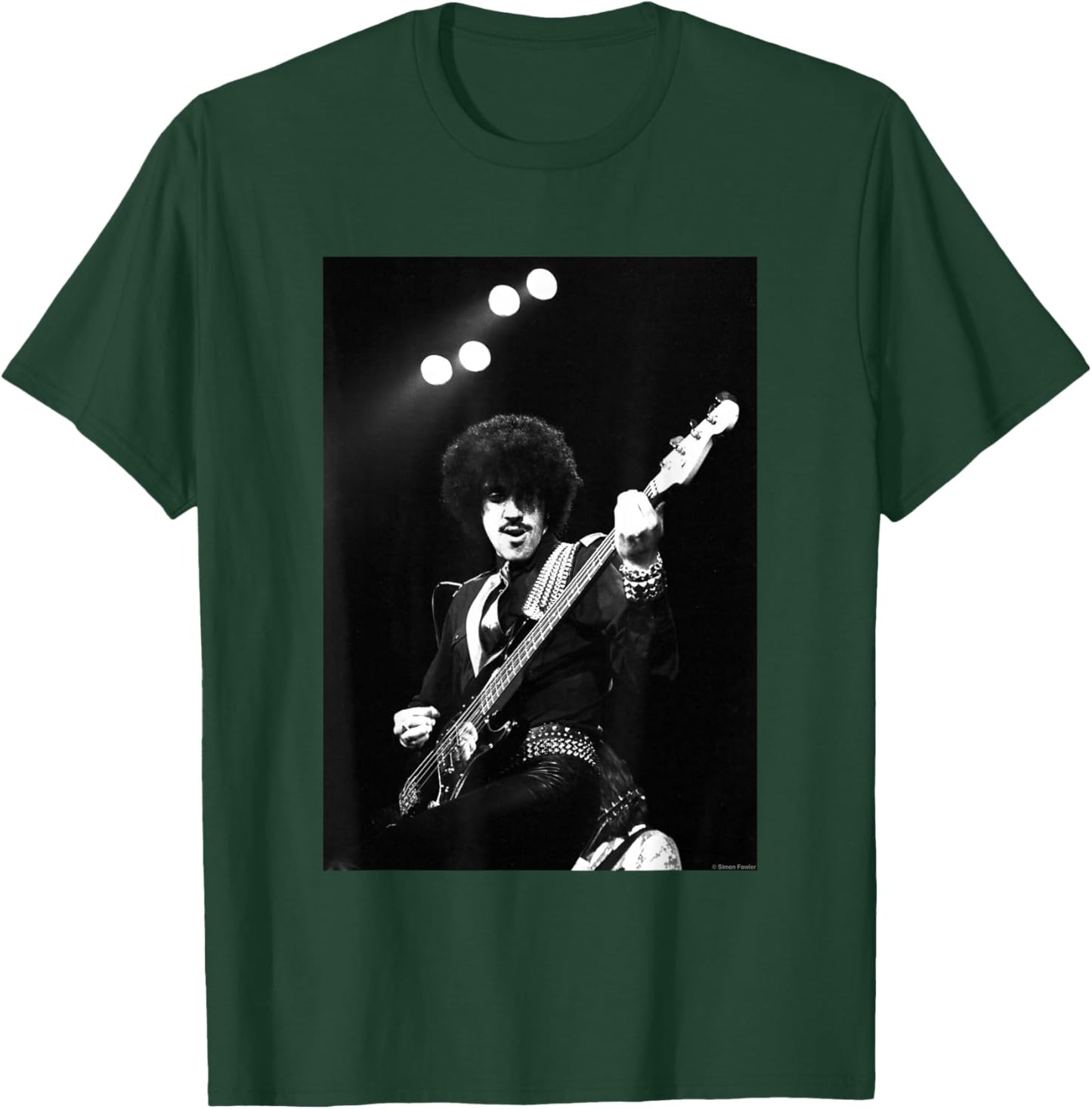 Phil Lynott Of Thin Lizzy Live By Simon Fowler T-Shirt - T-Shirt | Forest