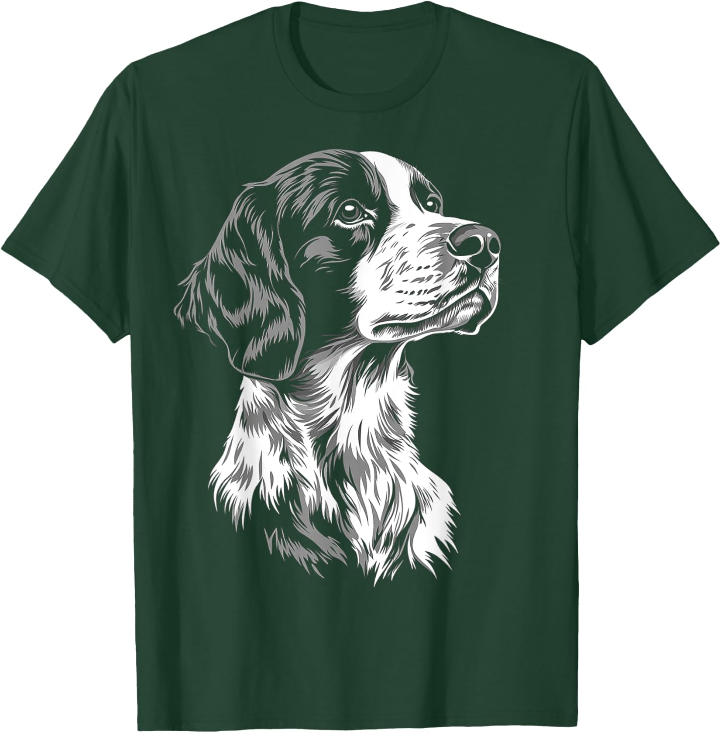 English Setter Dog Motif Pet Illustration English Setter T-Shirt - T-Shirt | Forest