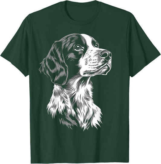 English Setter Dog Motif Pet Illustration English Setter T-Shirt - T-Shirt | Forest