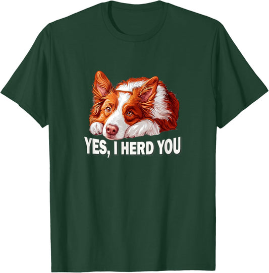 Kids Funny Herd You Red Border Collie Lover T-Shirt - T-Shirt | Forest