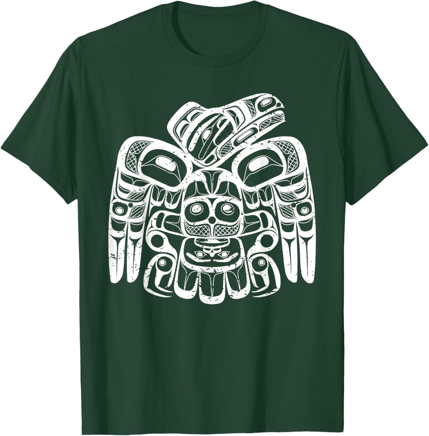 Vintage Haida Raven Native American Raven Tlingit Men Women T-Shirt - T-Shirt | Forest