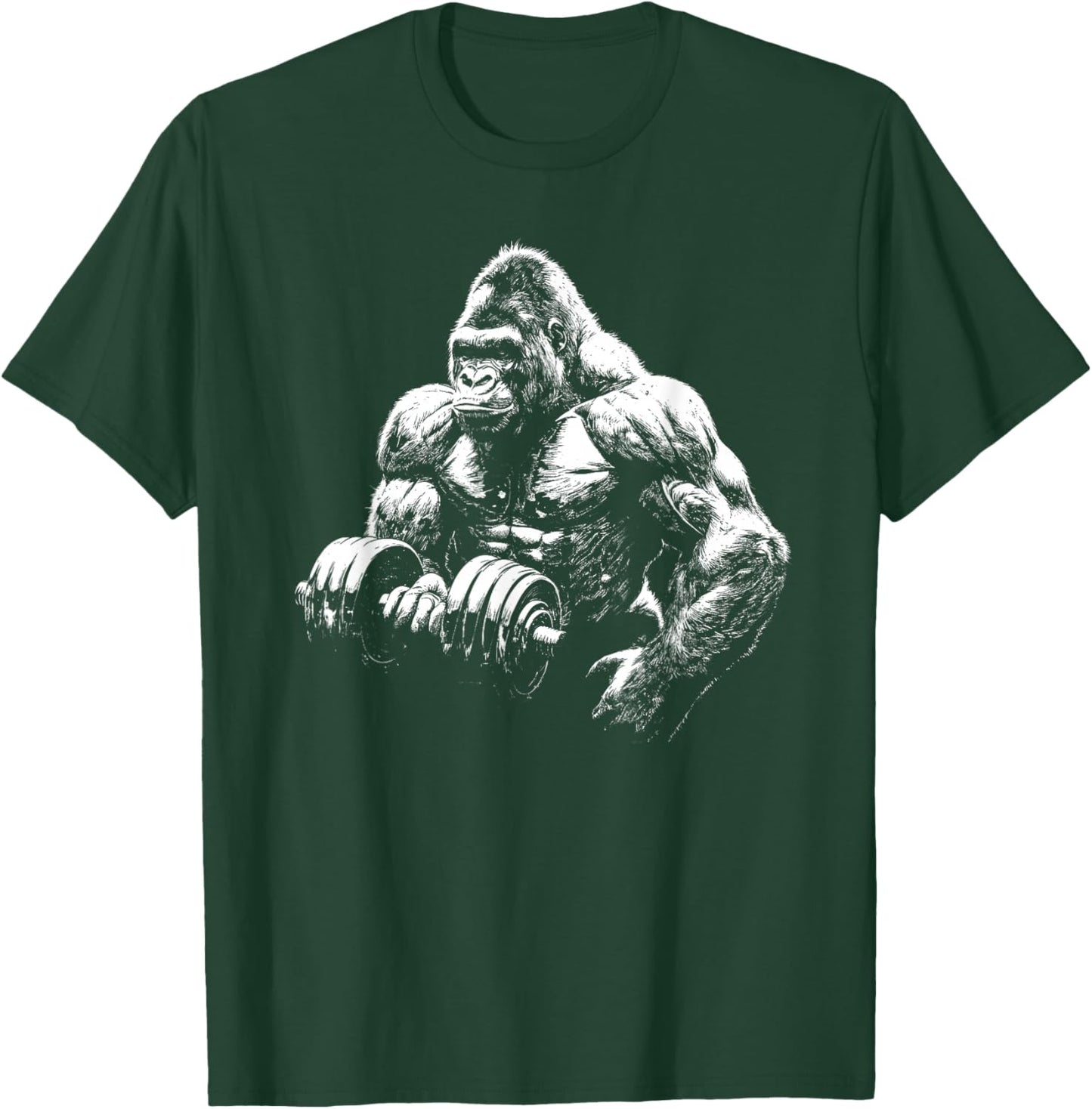 Gorilla Monkey Gym Wear Bodybuilding Workout Motivation T-Shirt - T-Shirt | Forest