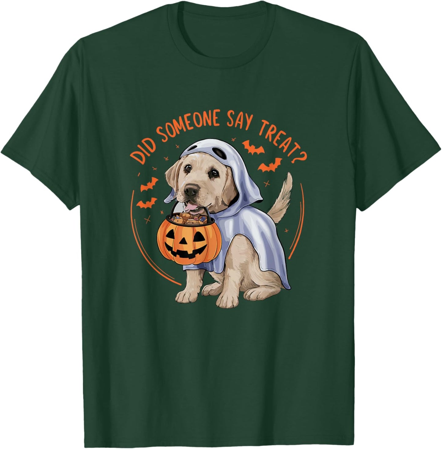 Did Someone Say Treat? Halloween Labrador Dog Women Kids T-Shirt - T-Shirt | Forest