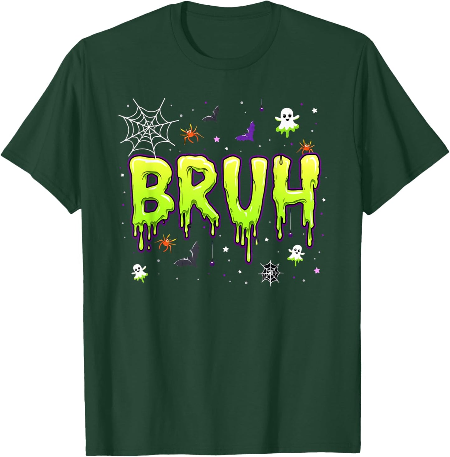 Bruh halloween kids boys girls men women Trick Treat funny T-Shirt - T-Shirt | Forest