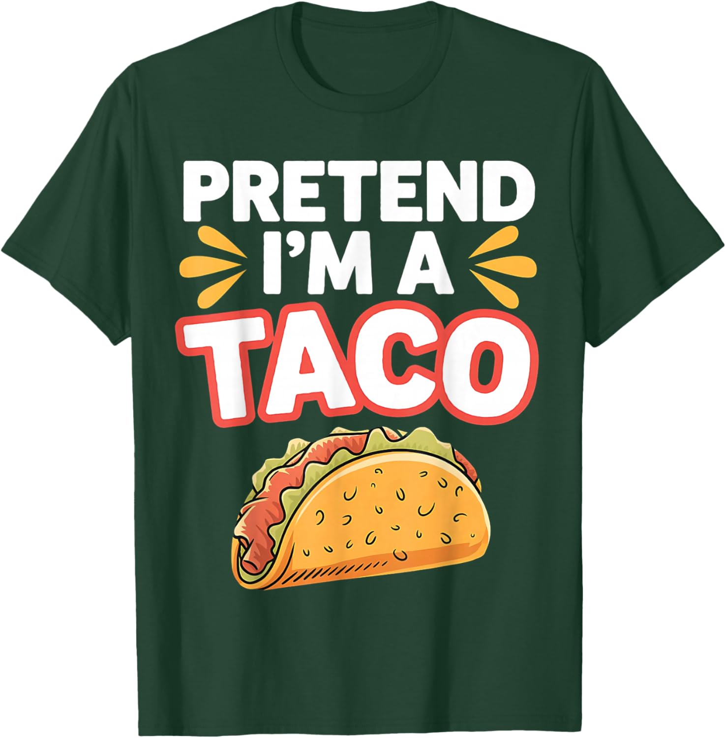 Pretend I'm a Taco Halloween Costume Kids Food Lovers T-Shirt - T-Shirt | Forest