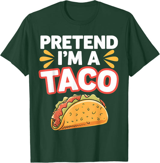 Pretend I'm a Taco Halloween Costume Kids Food Lovers T-Shirt - T-Shirt | Forest