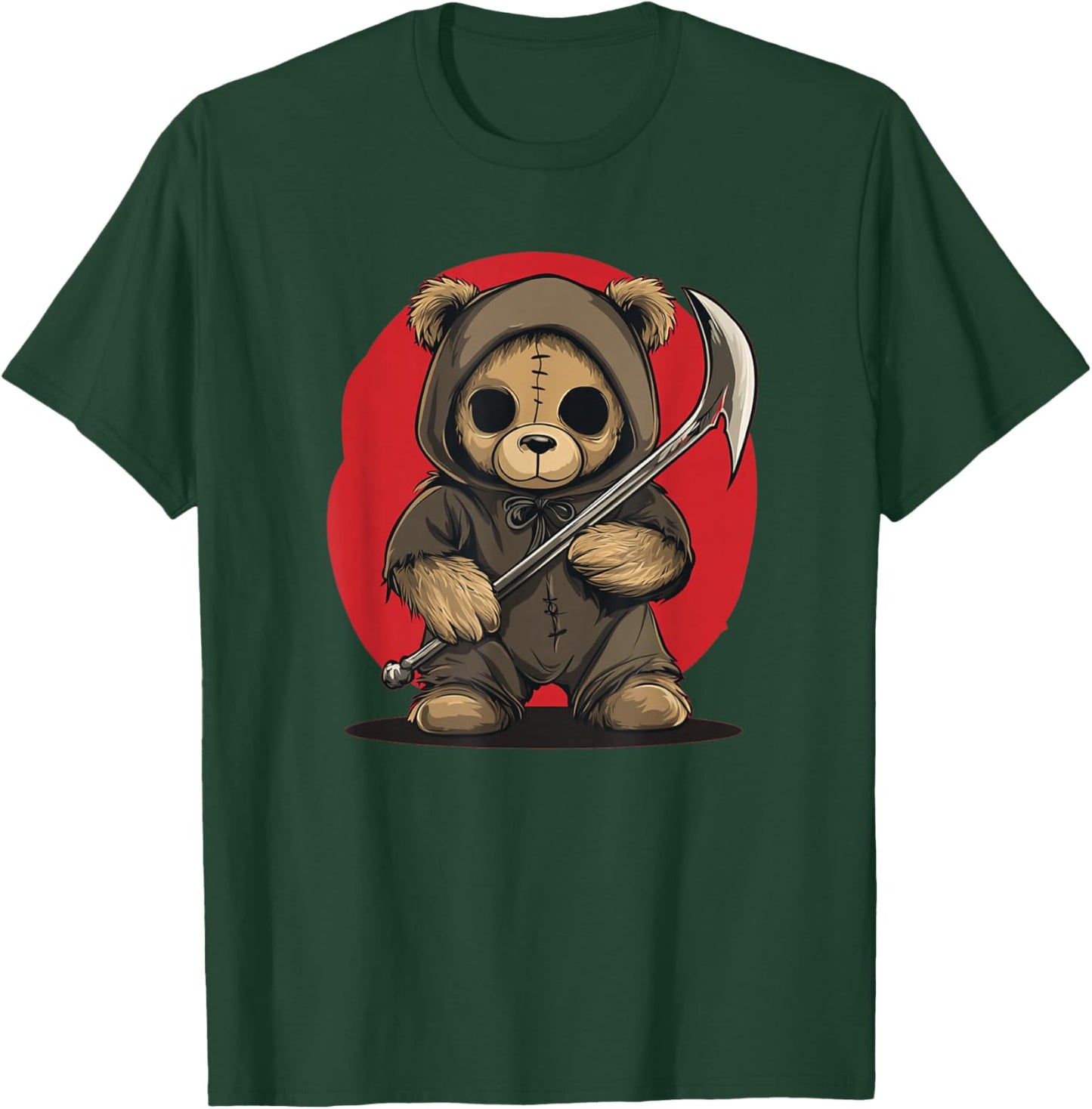 Halloween Teddy Bear in Grim Reaper Costume T-Shirt - T-Shirt | Forest