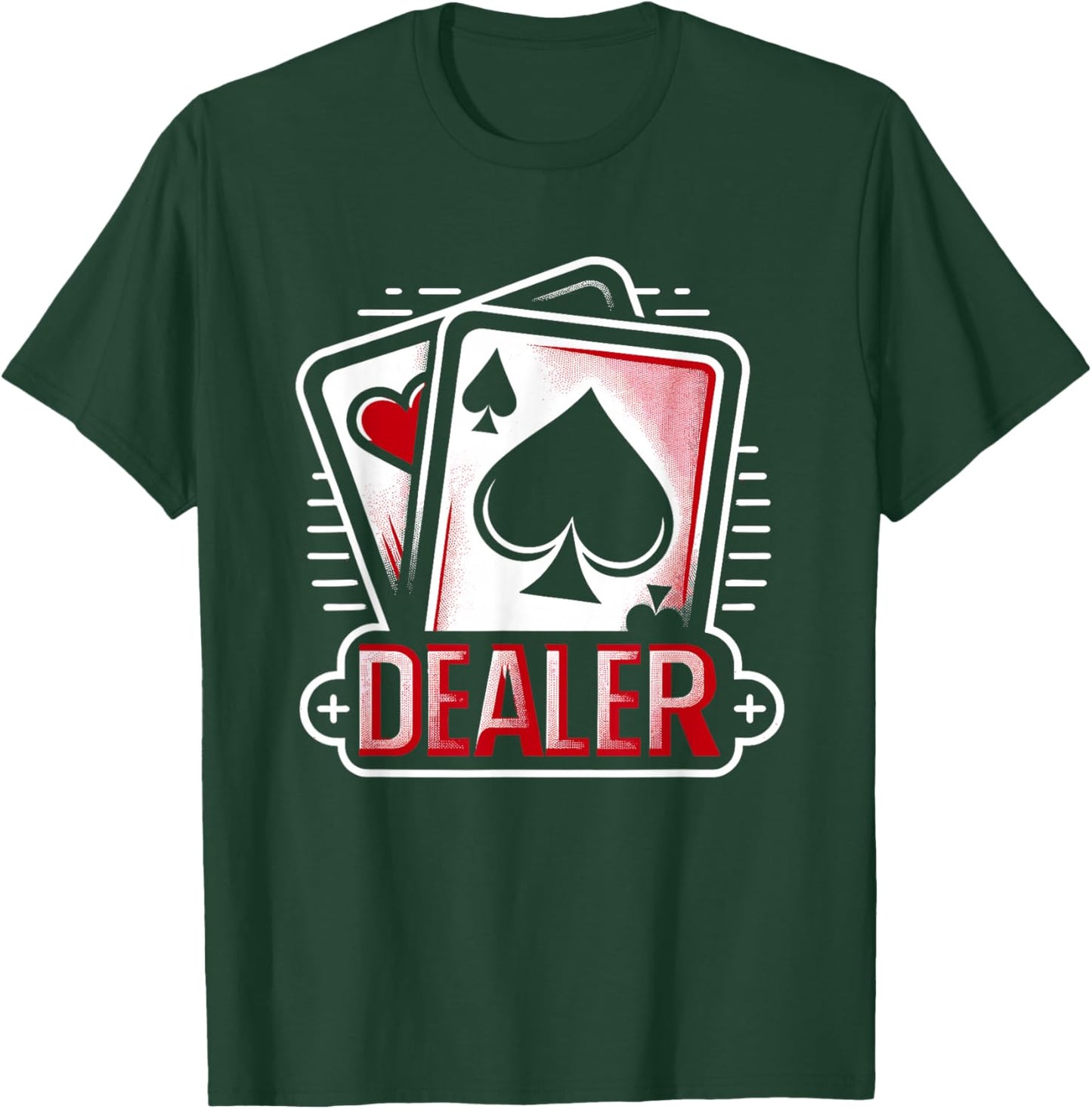 Casino Gambling Blackjack & Poker Game Card Dealers T-Shirt - T-Shirt | Forest
