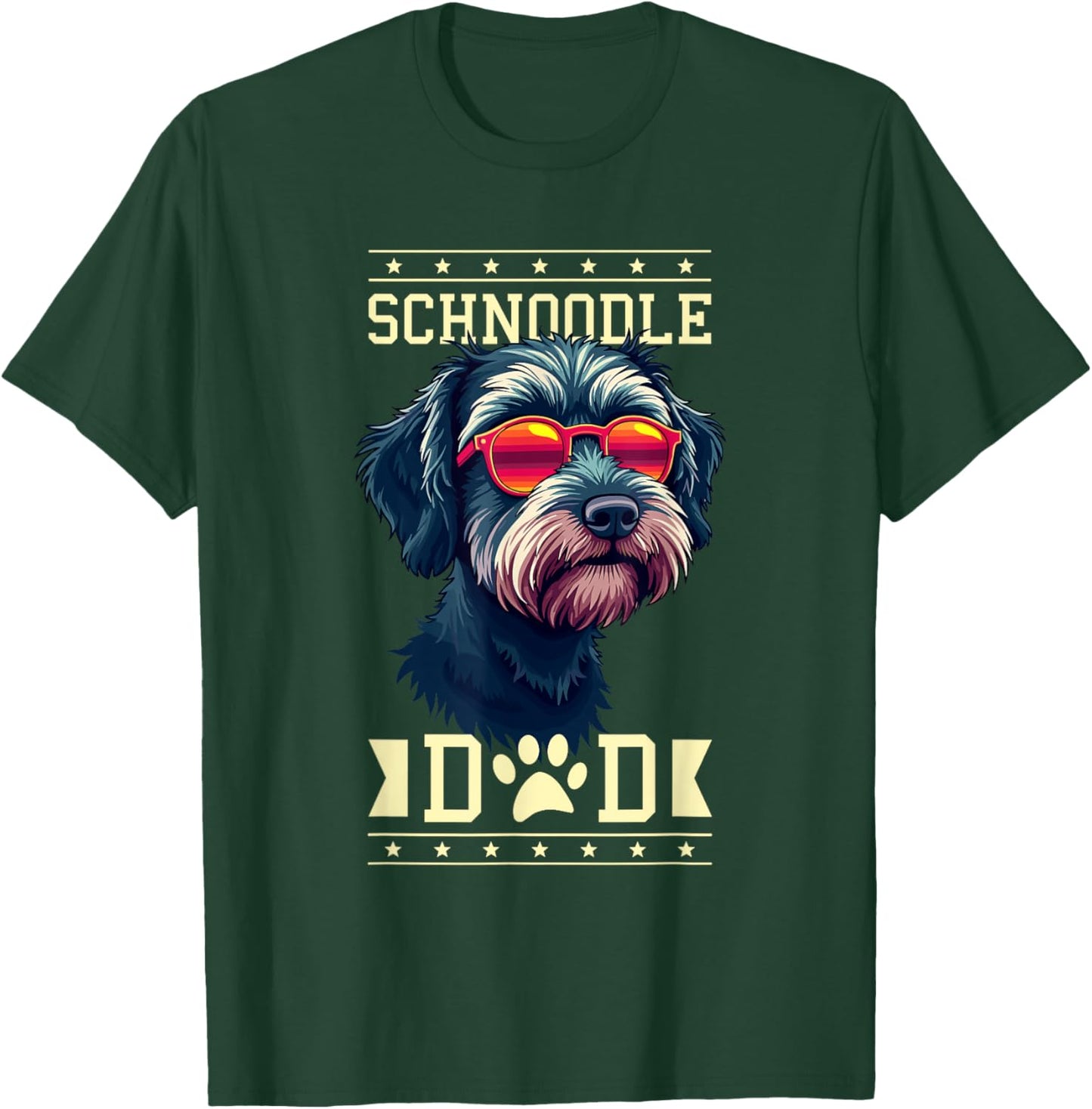 Schnoodle Dad Schnoodles T-Shirt - T-Shirt | Forest