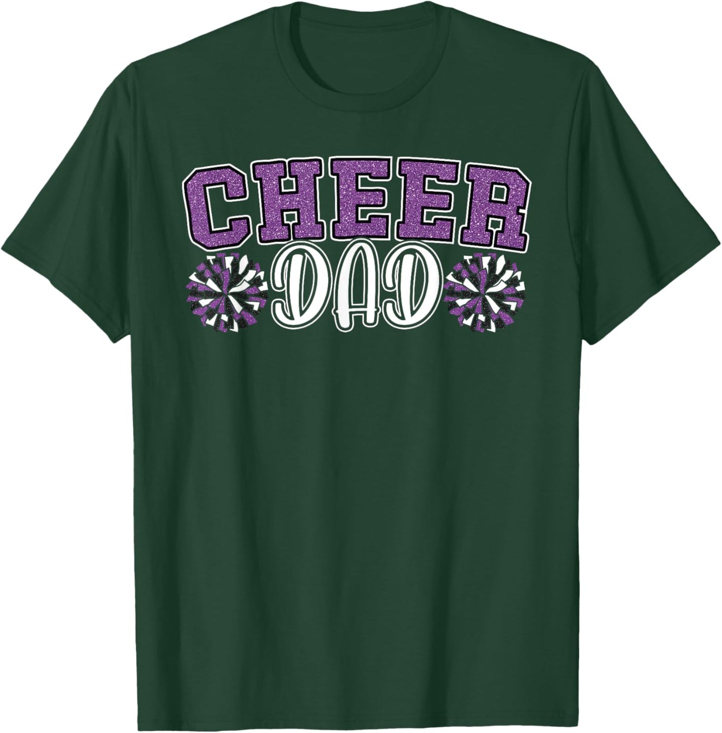Proud Cheer Dad My Favorite Cheerleader Calls Me Dad Purple T-Shirt - T-Shirt | Forest