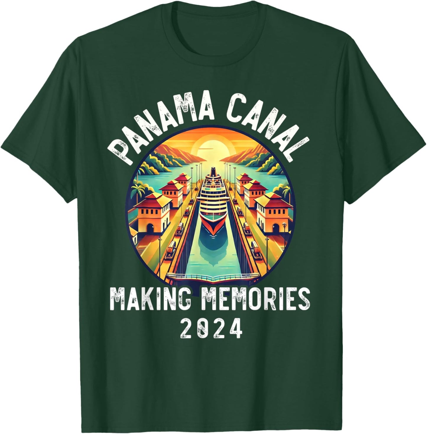 Panama Canal Cruise Panama Group Cruising Together Family T-Shirt - T-Shirt | Forest