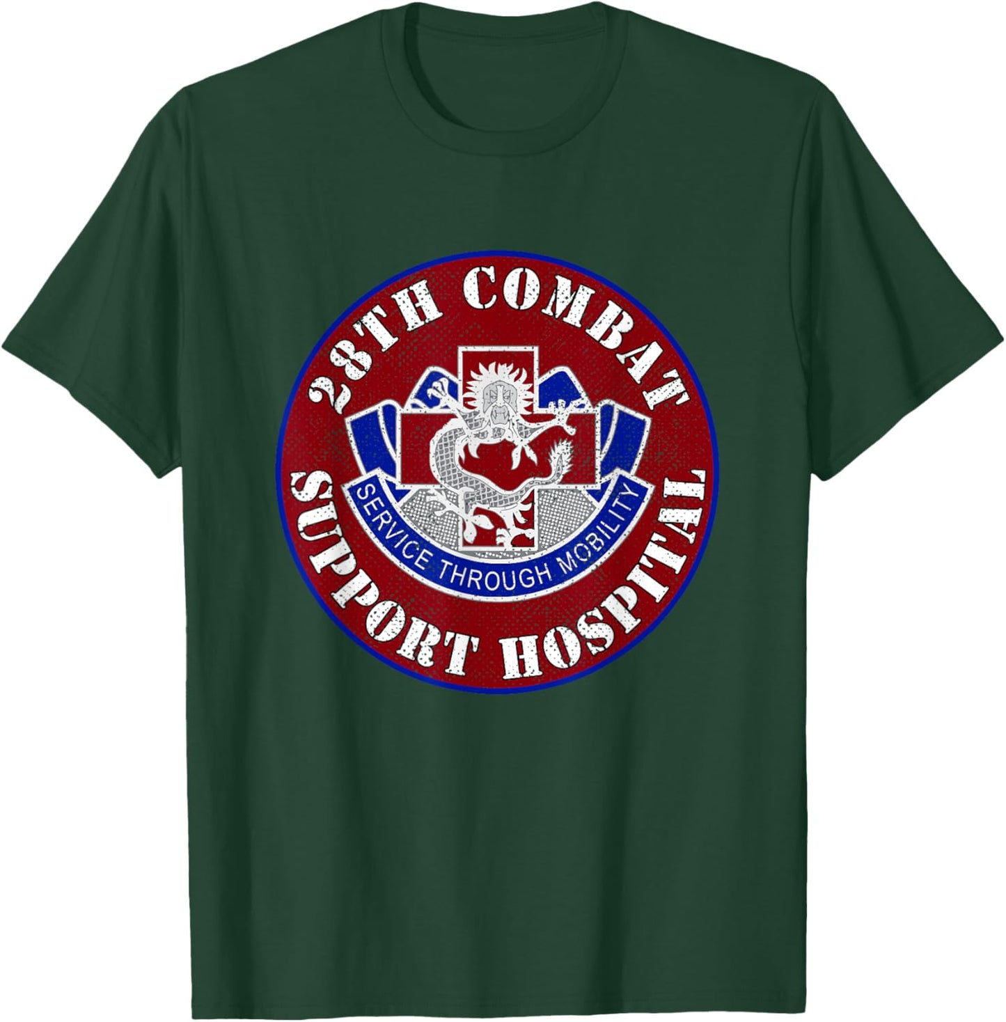 28th Combat Support Hospital Veterans Day Vintage Gifts T-Shirt - T-Shirt | Forest
