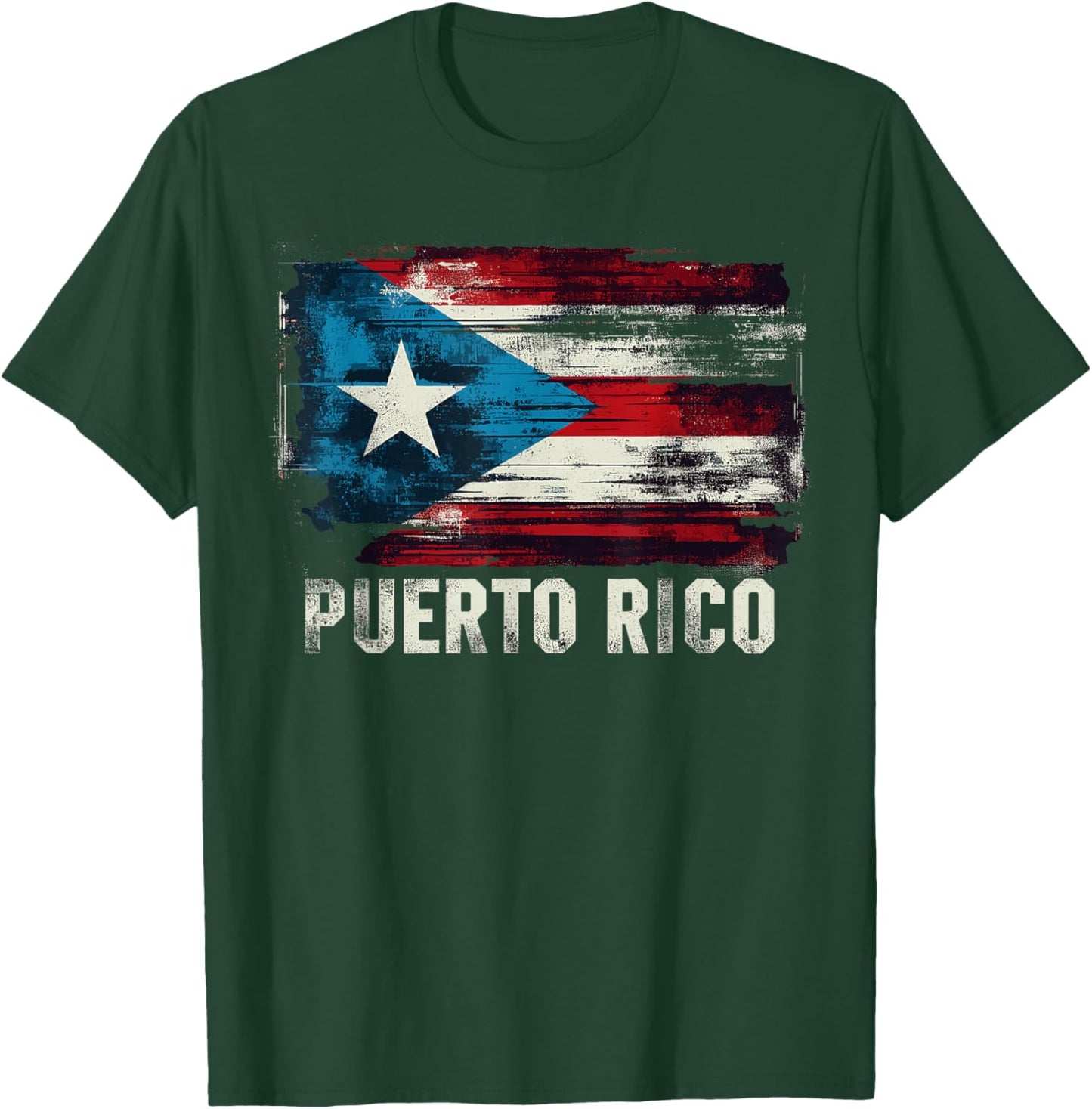 Puerto Rico Flag Lover Heritage Month Hispanic Boricua Rica T-Shirt - T-Shirt | Forest