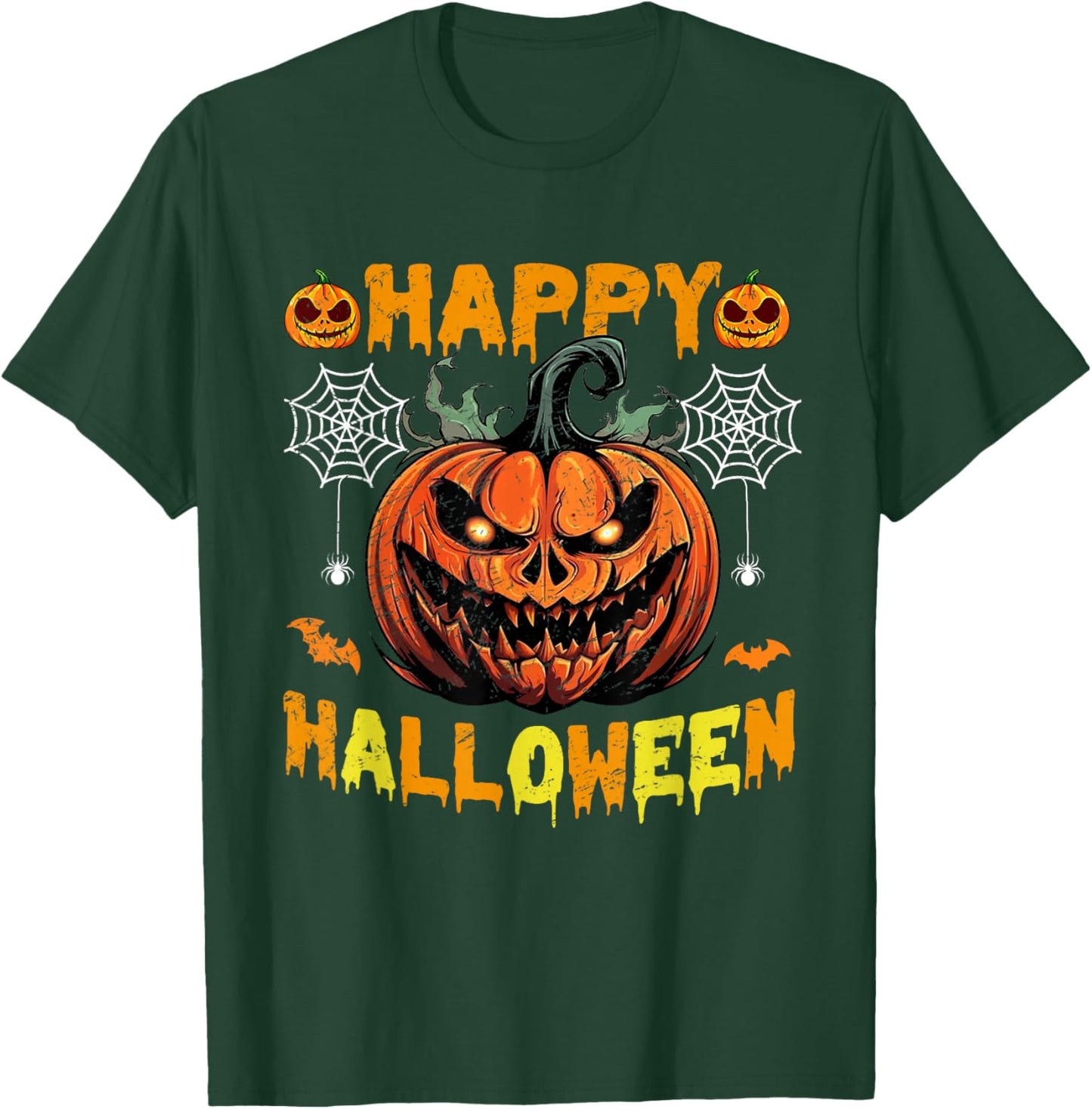 Funny Halloween Trick Or Treat Pumpkin Happy Halloween 2025 T-Shirt - T-Shirt | Forest