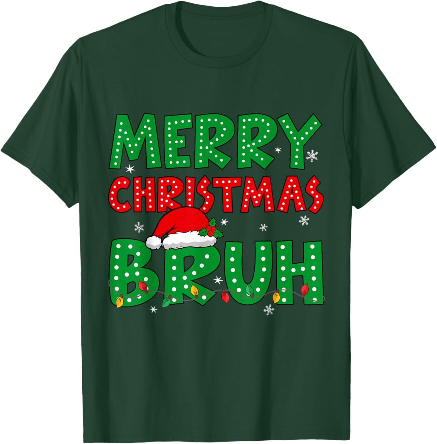 Bruh Meme Funny Saying Bro Greeting Teens Boys Men Christmas T-Shirt - T-Shirt | Forest