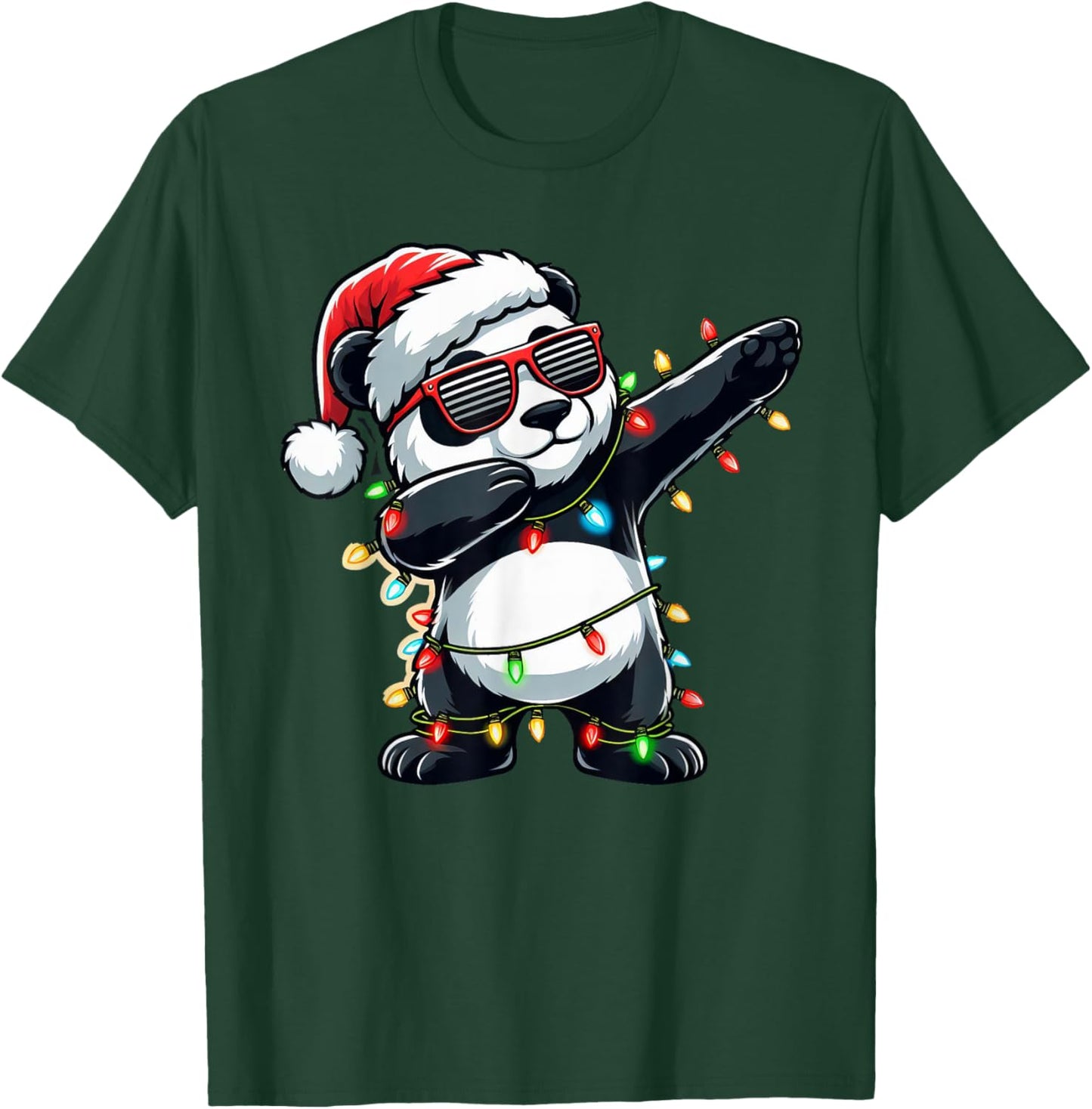 Dabbing Panda Xmas For Kids Boys Girl Panda Lover Christmas T-Shirt - T-Shirt | Forest