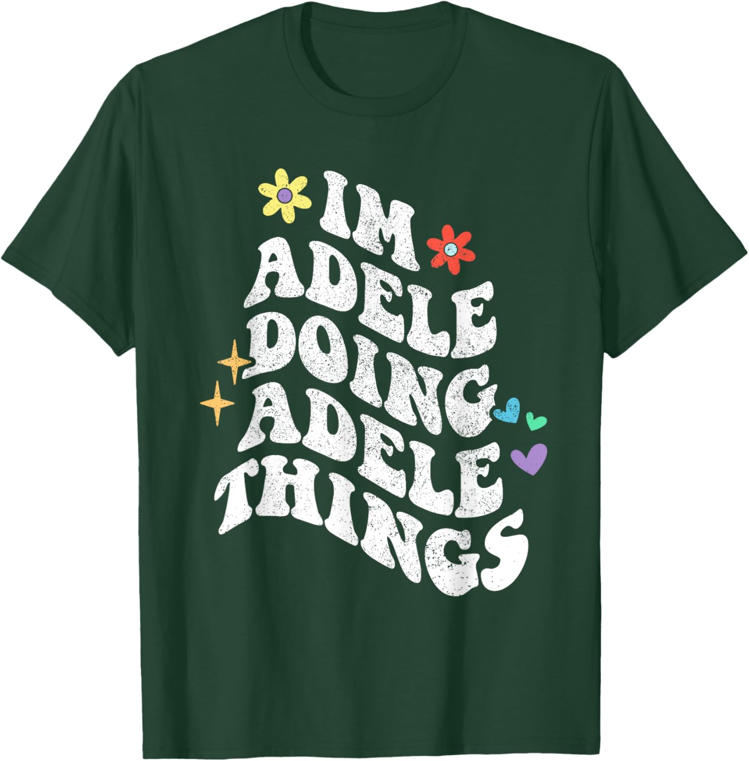 Retro Groovy Im Adele Doing Adele Things Funny Mother's Day T-Shirt - T-Shirt | Forest