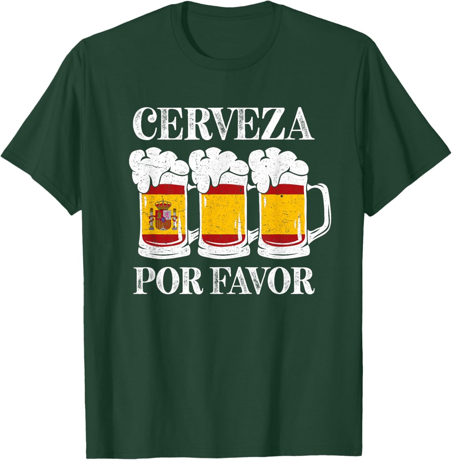 Cerveza Por Favor Funny Spain Party Spanish Beer Festival T-Shirt - T-Shirt | Forest
