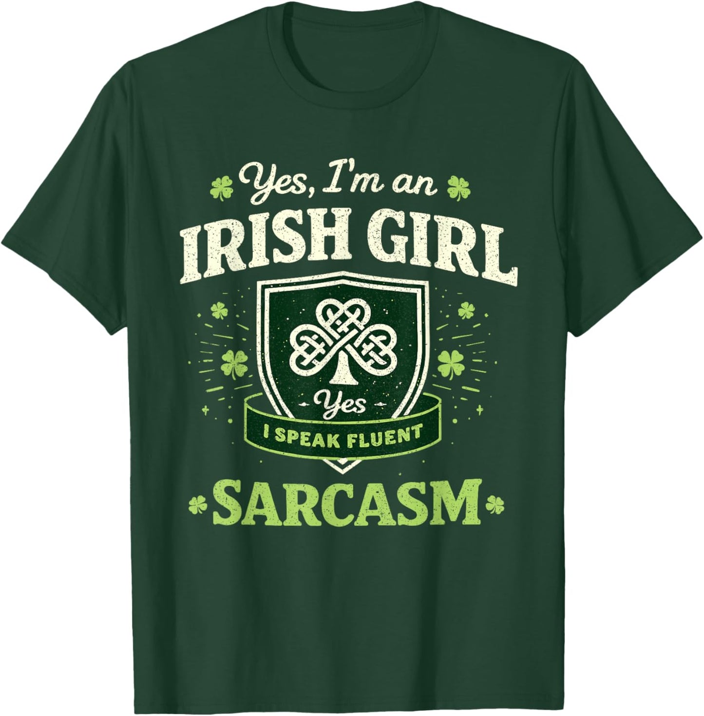 Irish Girl Funny St Patricks Day for Women Girls St Pattys T-Shirt - T-Shirt | Forest