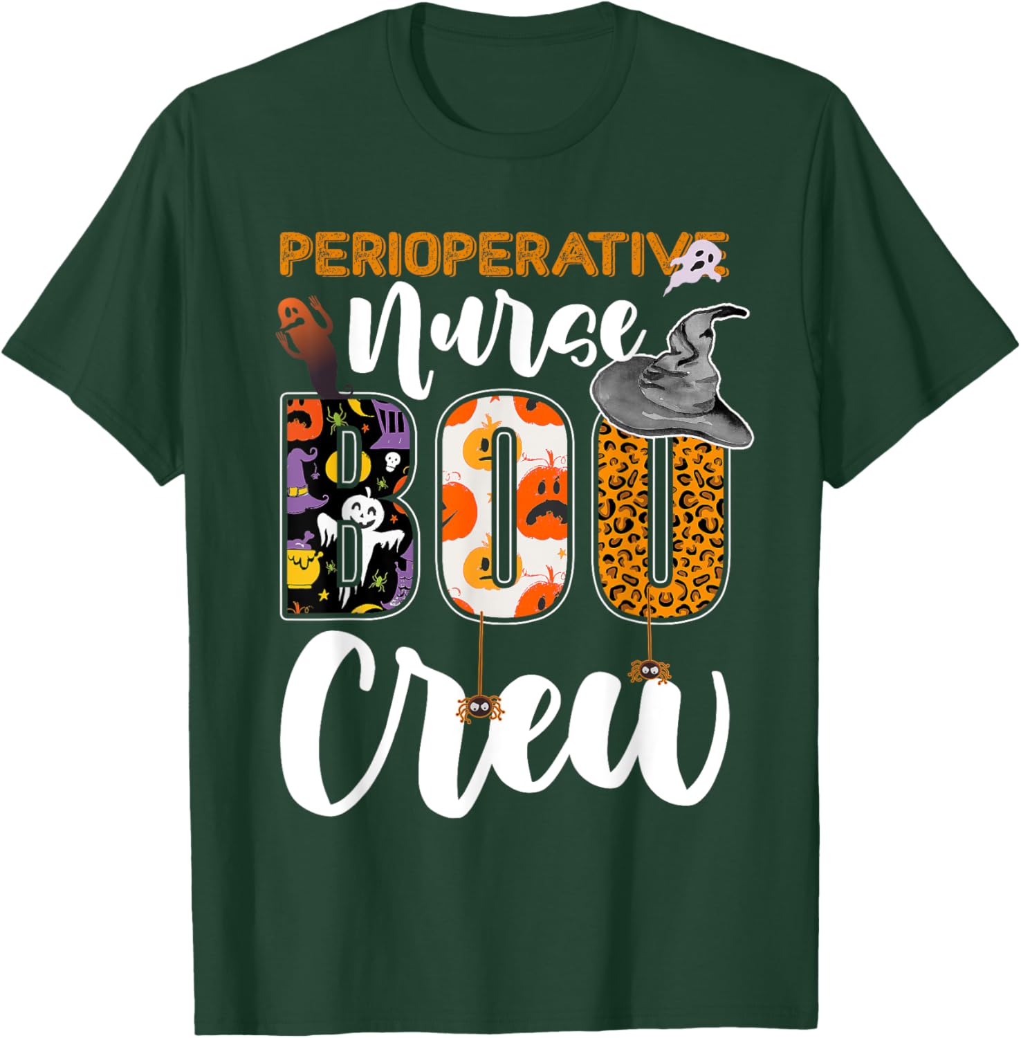 Perioperative Nurse Boo Crew Halloween Matching RN T-Shirt - T-Shirt | Forest
