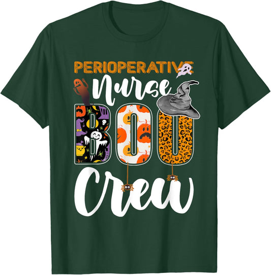 Perioperative Nurse Boo Crew Halloween Matching RN T-Shirt - T-Shirt | Forest