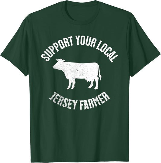 Jersey Cow Cattle Farmer Diary T-Shirt - T-Shirt | Forest