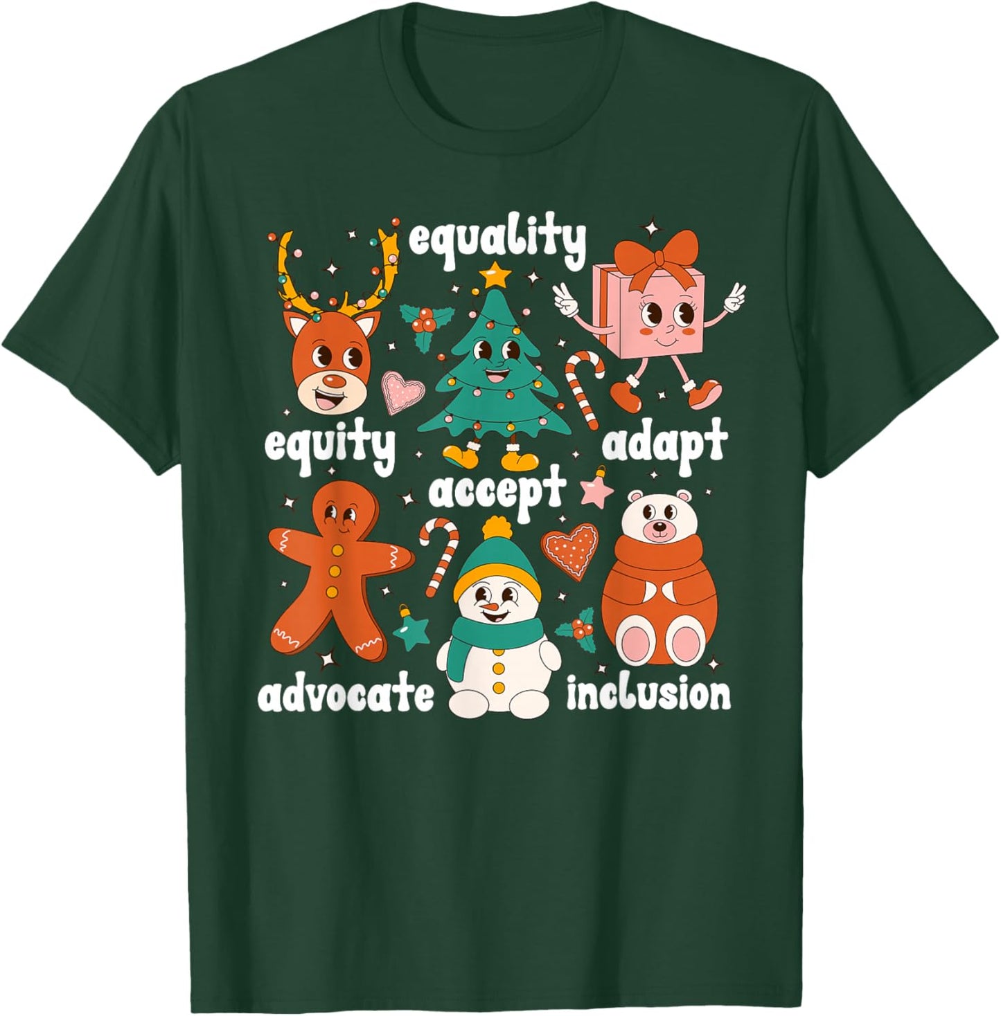 SPED Teacher Christmas Special Education Teacher Xmas Party T-Shirt - T-Shirt | Forest