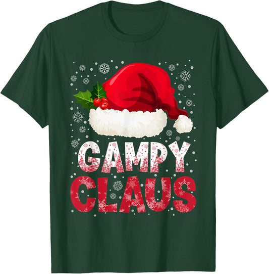 Gampy Claus Christmas Santa Hat Pajama Family Matching Men T-Shirt - T-Shirt | Forest