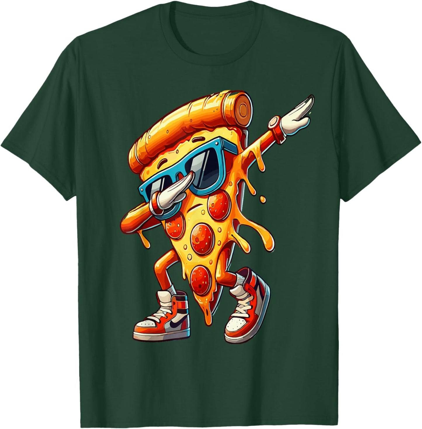 Dabbing Pizza Slice Fun for Food Lovers T-Shirt - T-Shirt | Forest
