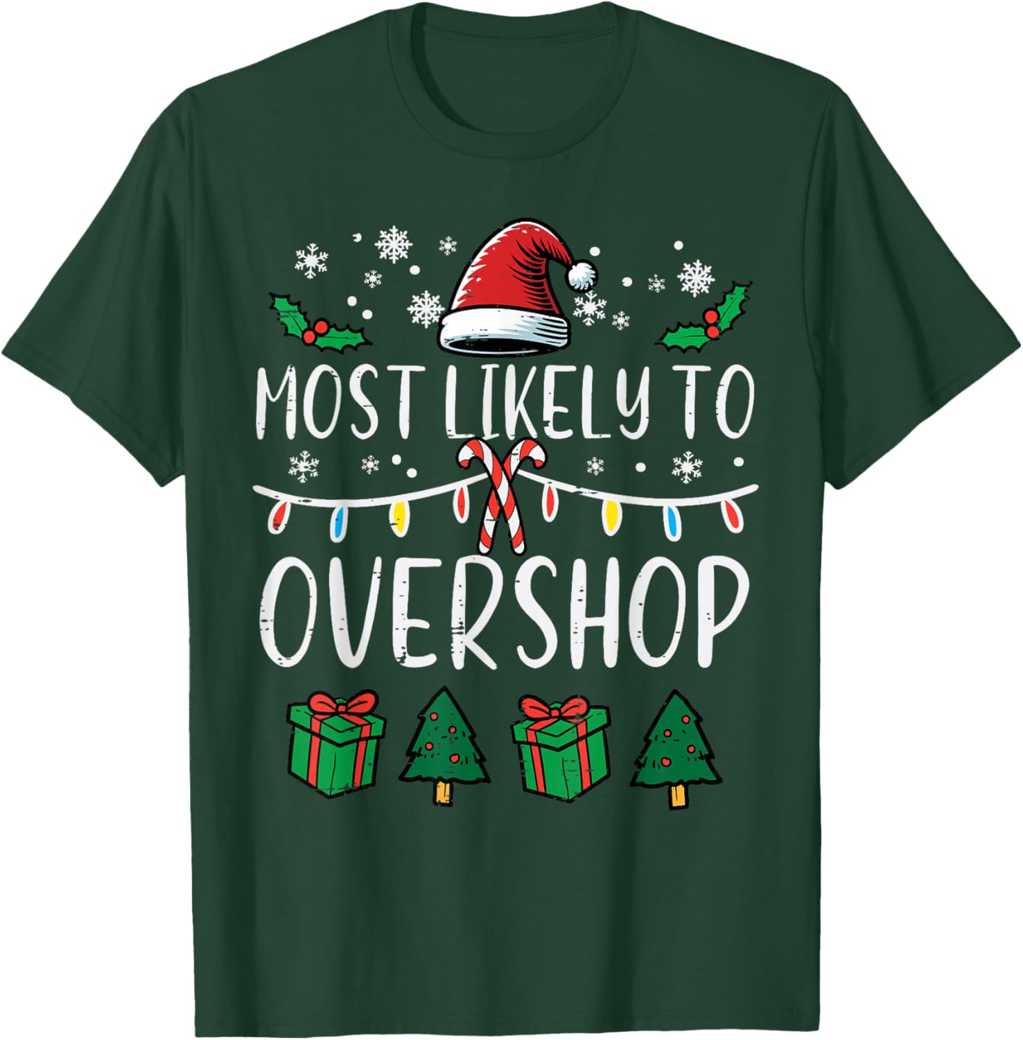Christmas Overshop Xmas Matching Family Sister Girls Women T-Shirt - T-Shirt | Forest