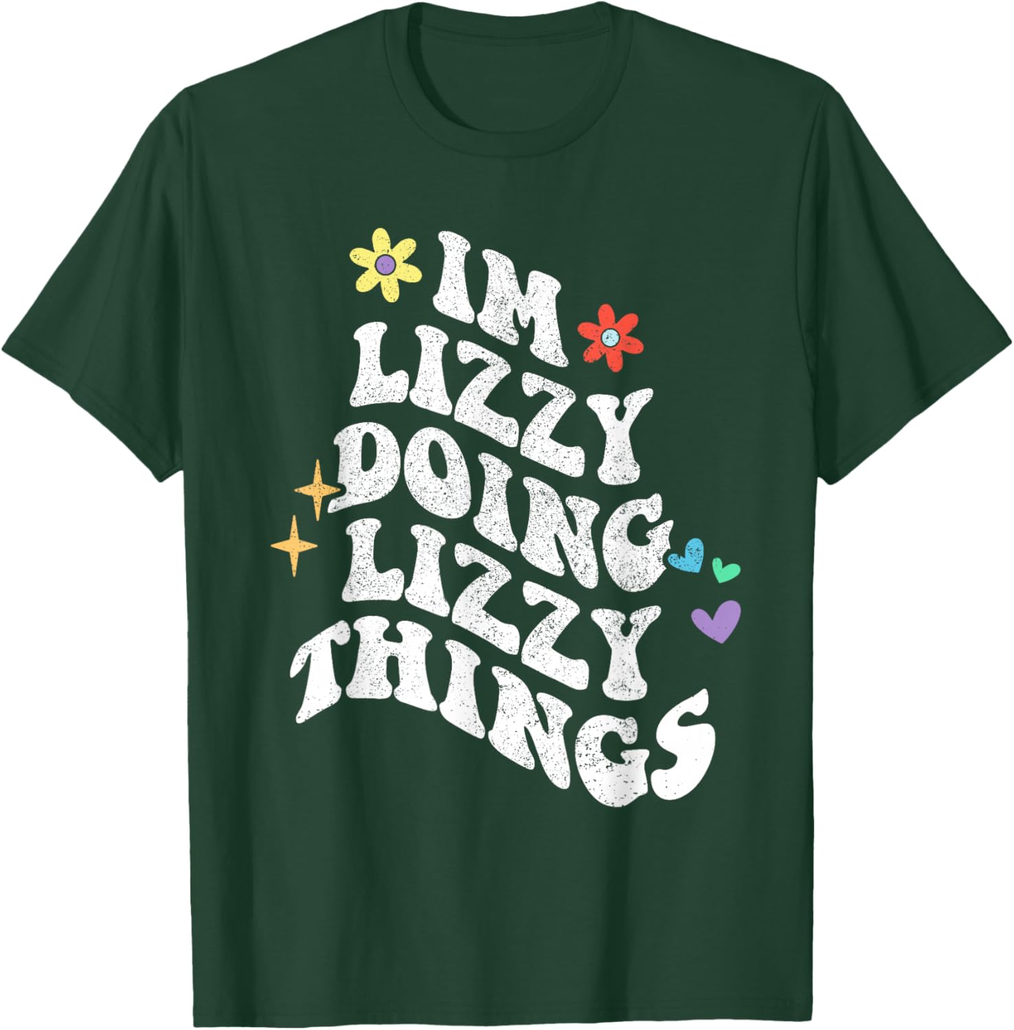 Retro Groovy Im Lizzy Doing Lizzy Things Funny Mother's Day T-Shirt - T-Shirt | Forest