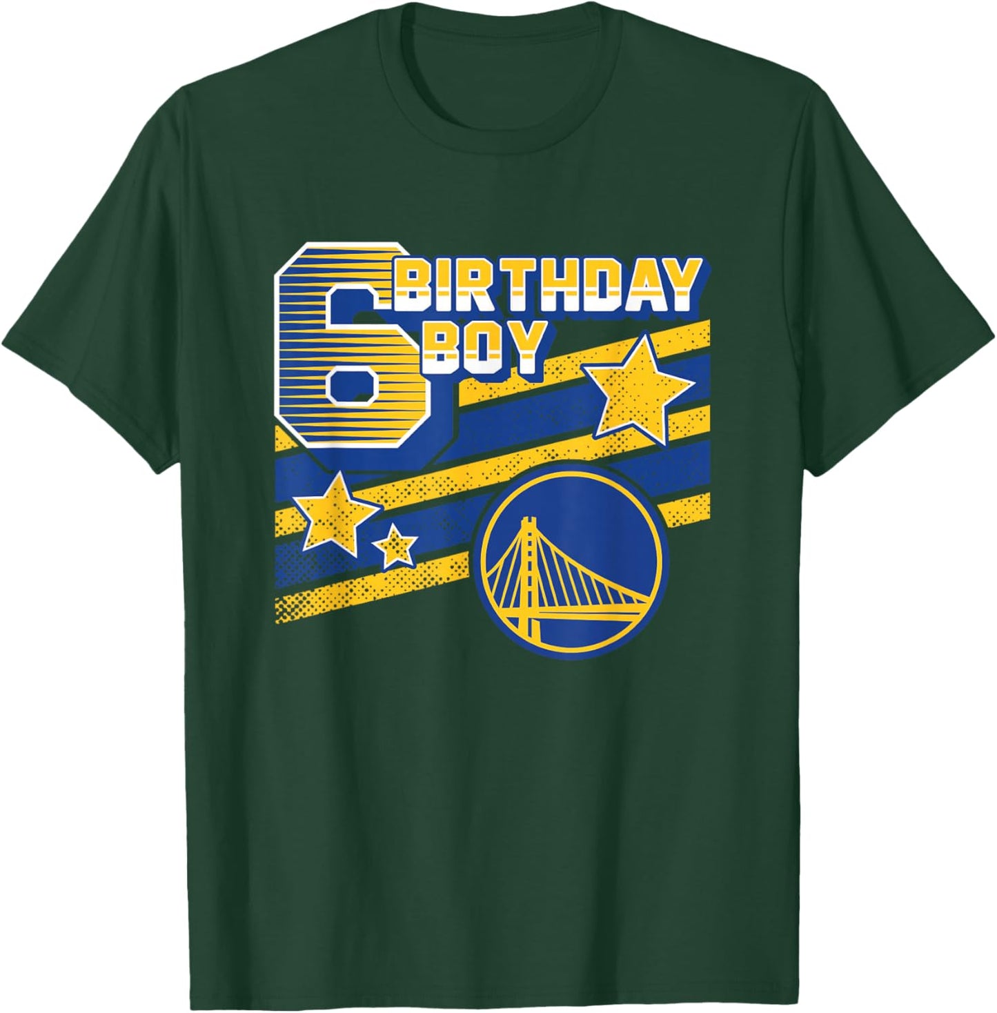 NBA Birthday Golden State Warriors 6th Birthday Boy Logo T-Shirt - T-Shirt | Forest
