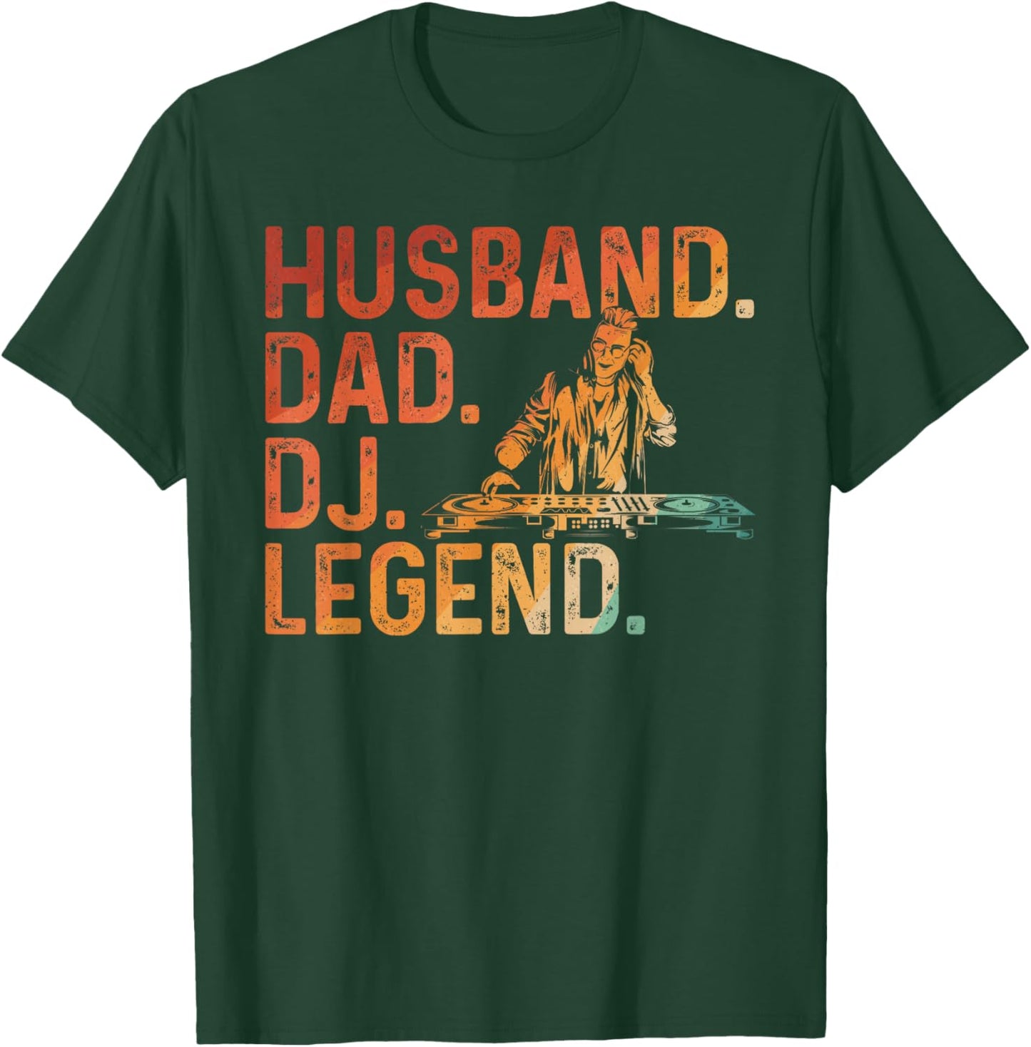 DJ Art For Husband Dad Music Producer Disc Jockey Techno DJ T-Shirt - T-Shirt | Forest