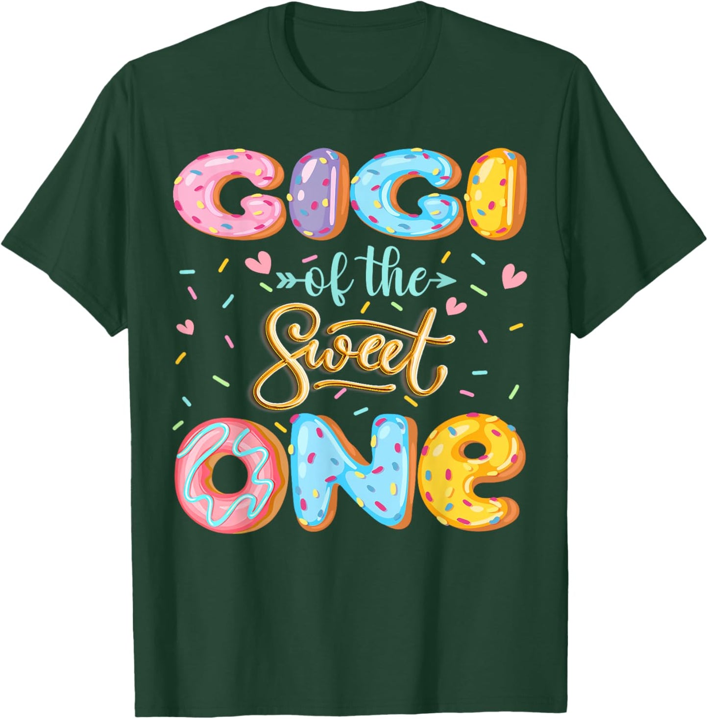 Gigi Of The Sweet One 1St Birthday Girl Donut Lover T-Shirt - T-Shirt | Forest