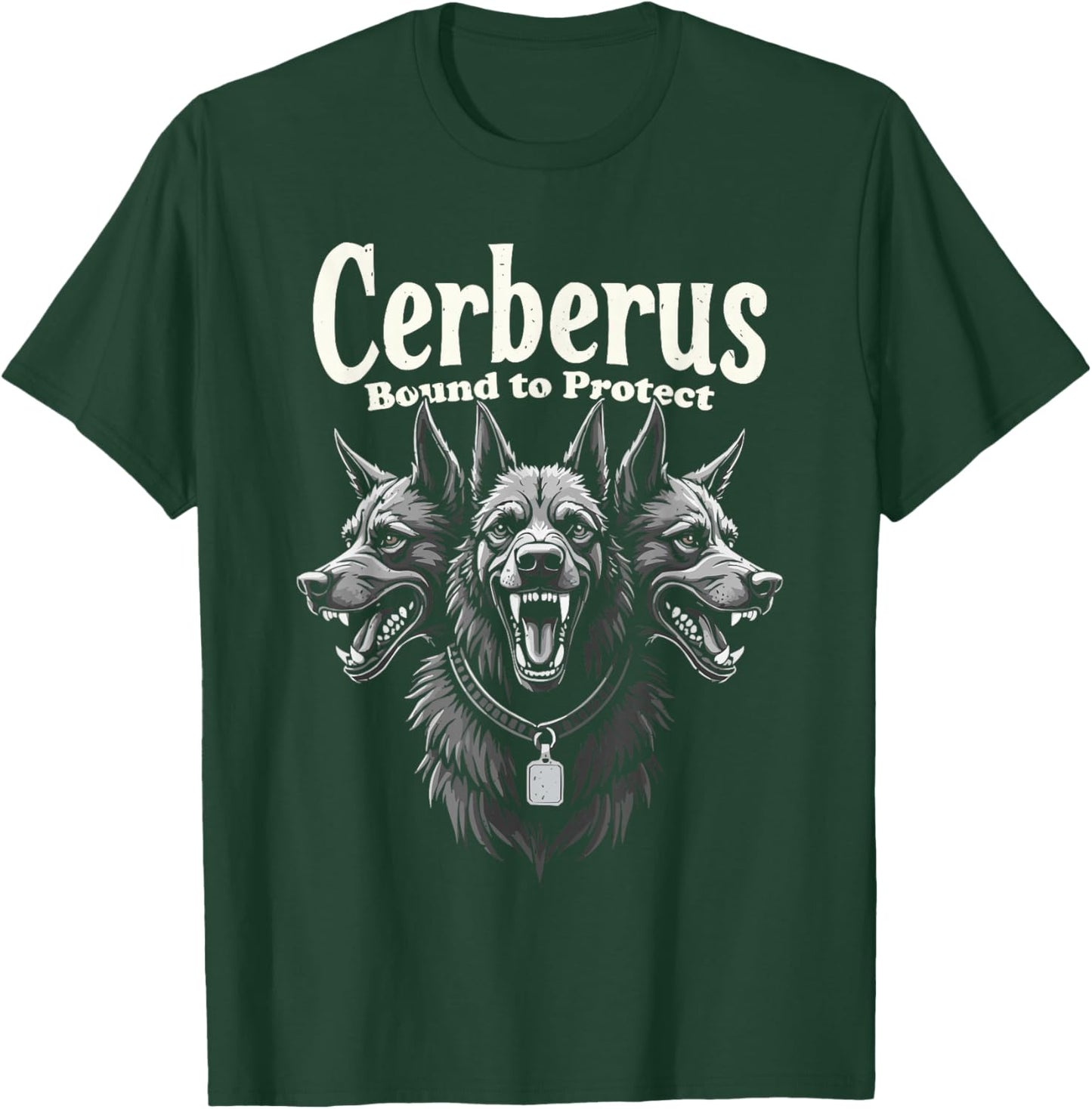 Cerberus Three Headed Dog Mythical Creature Greek Mythology Men Women T-Shirt - T-Shirt | Forest