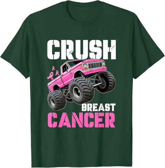Crush Breast Cancer Monster Truck Wear Pink T-Shirt - T-Shirt | Forest