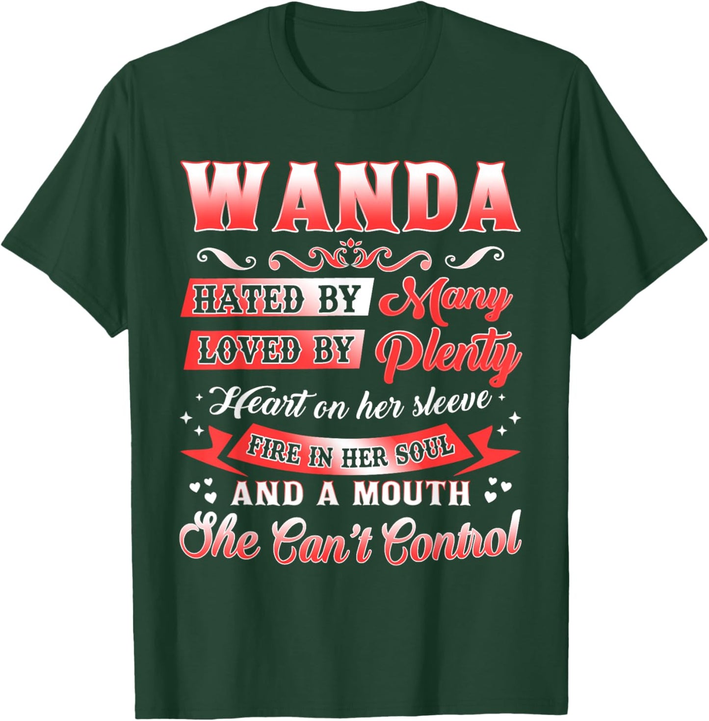 Wanda Name Shirt Personalized Wanda First Name T-Shirt - T-Shirt | Forest