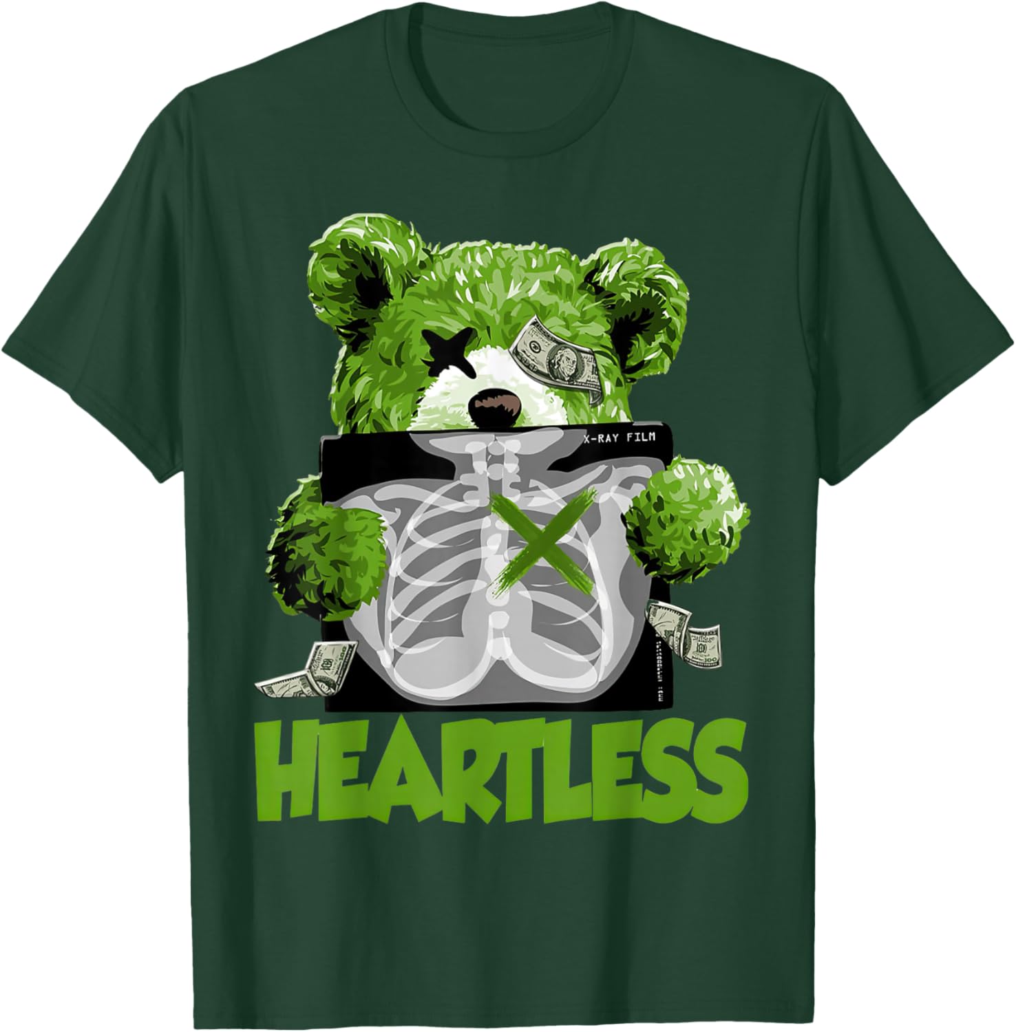 Chlorophyll Green White Color Match T-Shirt - T-Shirt | Forest