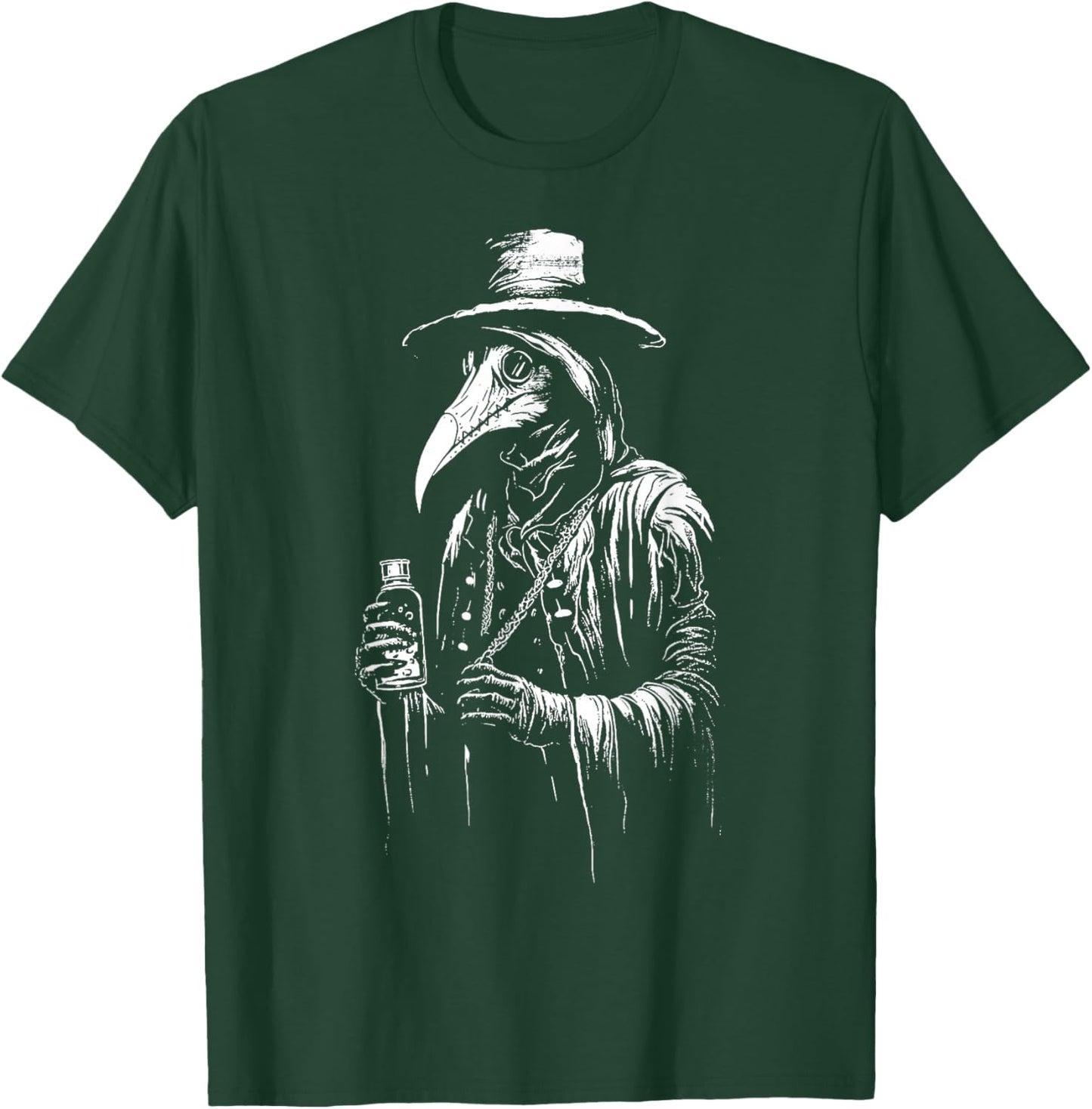 Plague Doctor Shirt Horror Death Occult Satanic Gothic T-Shirt - T-Shirt | Forest