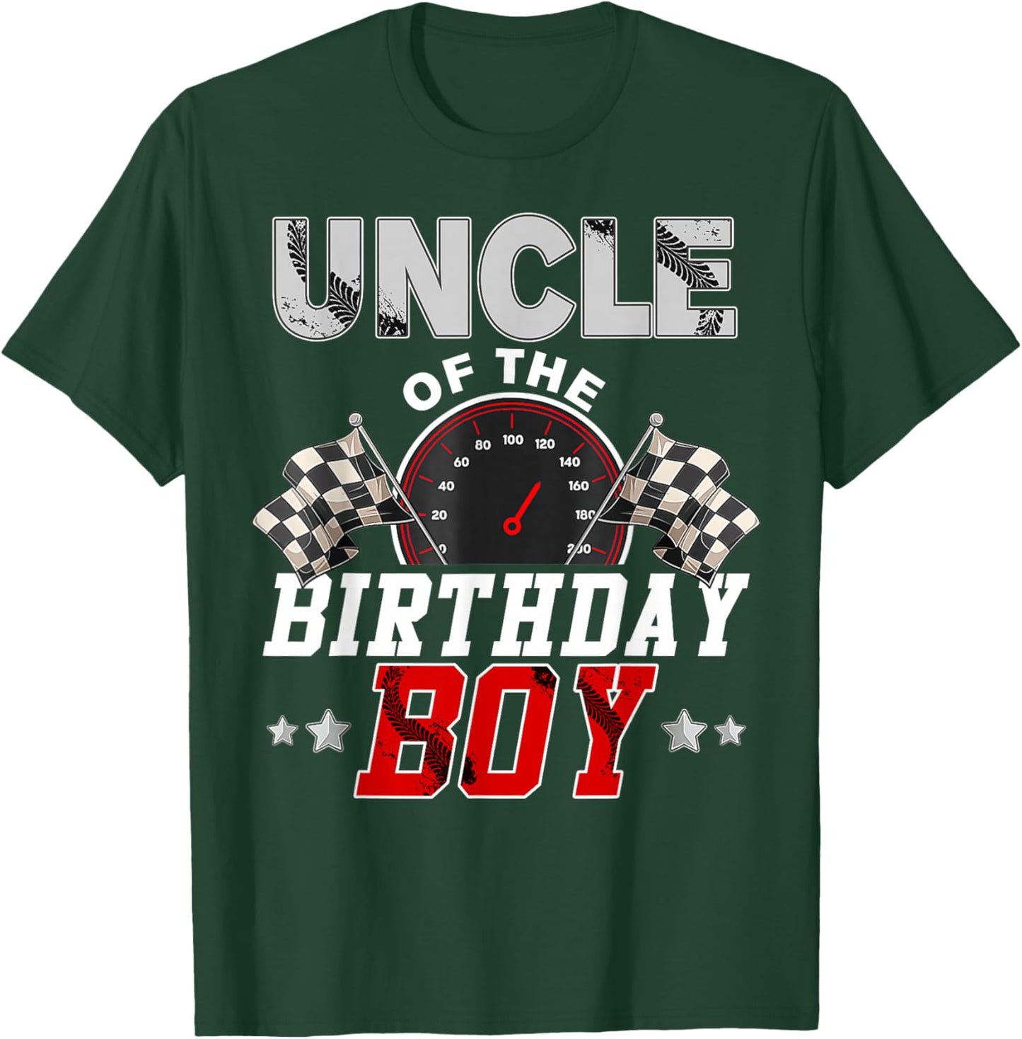 Uncle Of The Birthday Boy Race Car Racing Car Driver T-Shirt - T-Shirt | Forest